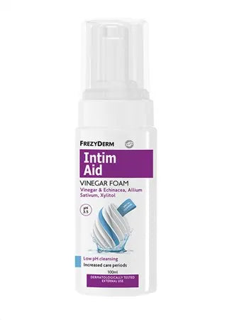 Frezyderm Intim Aid Vinegar Foam - Καθαριστικός αφρός με ξύδι για χαμηλό pH και αυξημένες ανάγκες περιόδου